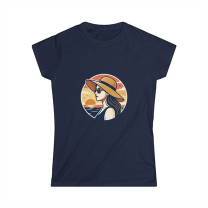 Sunset Beach Woman T-Shirt — Stylish Summer Graphic Tee