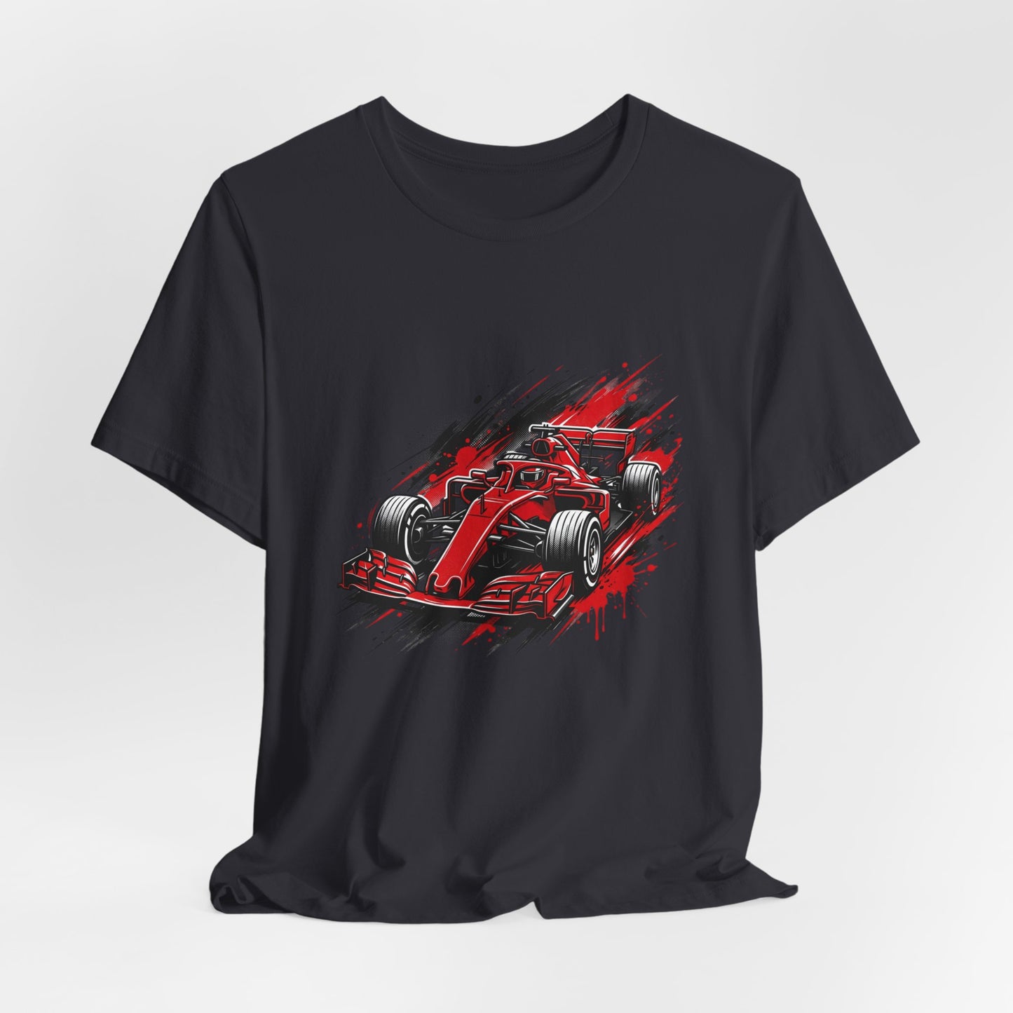 Red Racing Formula Car tee | Race Car T-Tricou Personalizat Formula Racing Red Storm | Bella Canvas® 3001 100% Bumbac Premium Unisex