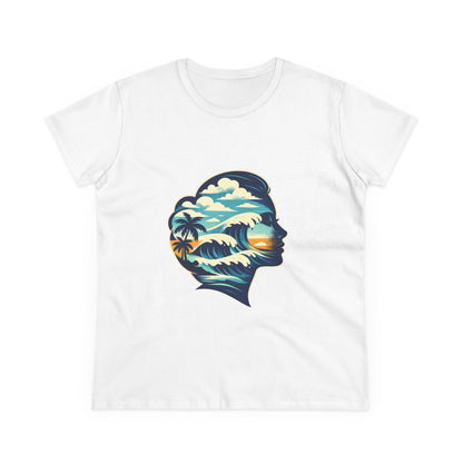 Tropical Surf Silhouette Tee | Sunset Palm Waves Beach SceneTricou Personalizat Premium 100% Bumbac – Confort, Durabilitate și Stil Modern