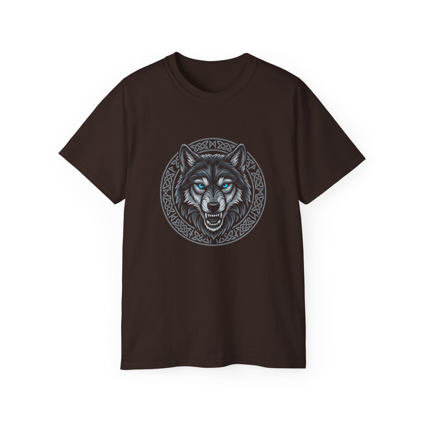 Tricou Lup Unisex Gildan 2000 – Wolf Design Shirt, Nordic Style Tee, Tricou Masculin Puternic, Cadou pentru Iubitori de Lupi