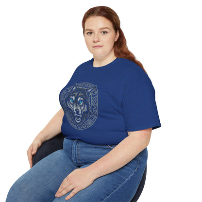 Tricou Lup Unisex Gildan 2000 – Wolf Design Shirt, Nordic Style Tee, Tricou Masculin Puternic, Cadou pentru Iubitori de Lupi