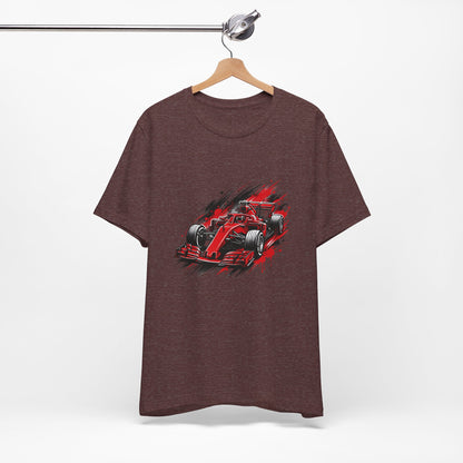 Red Racing Formula Car tee | Race Car T-Tricou Personalizat Formula Racing Red Storm | Bella Canvas® 3001 100% Bumbac Premium Unisex