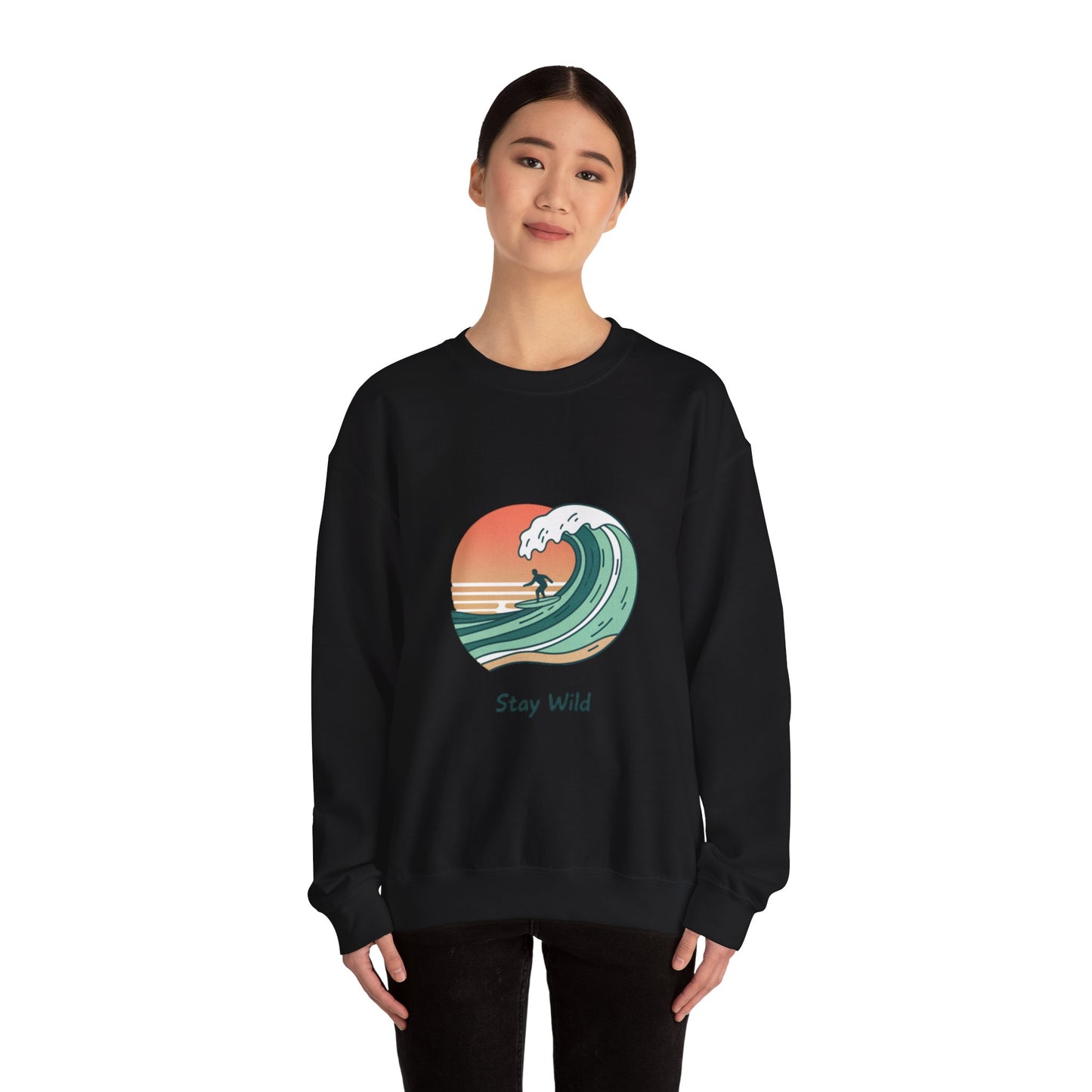 Stay Wild Surf Crewneck Sweatshirt