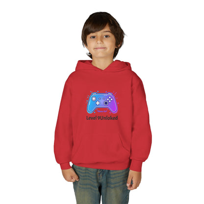 Level 9 Unlocked Video Game Controller Hoodie | Gamer Kids Sweatshirt