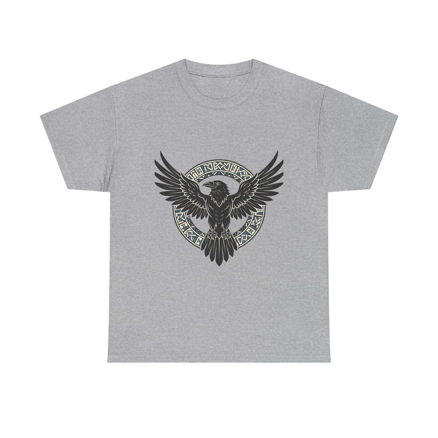Viking Raven Circle Tee | Norse Knotwork Raven T-shirt