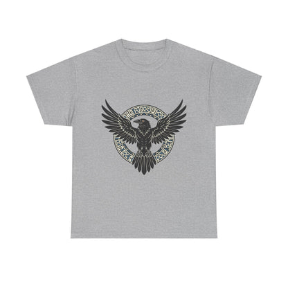 Viking Raven Circle Tee | Norse Knotwork Raven T-shirt