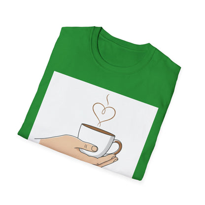 Enjoy Simple Things Coffee Cup T-Shirt | Minimalist Hand Illustration