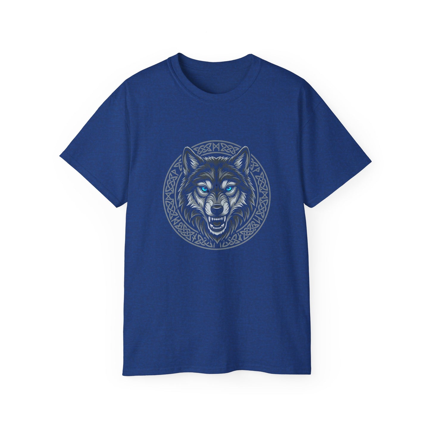 Tricou Lup Unisex Gildan 2000 – Wolf Design Shirt, Nordic Style Tee, Tricou Masculin Puternic, Cadou pentru Iubitori de Lupi