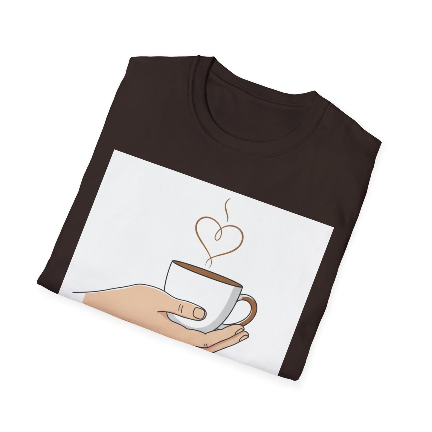 Enjoy Simple Things Coffee Cup T-Shirt | Minimalist Hand Illustration