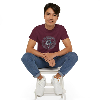 Tricou Lup Unisex Gildan 2000 – Wolf Design Shirt, Nordic Style Tee, Tricou Masculin Puternic, Cadou pentru Iubitori de Lupi