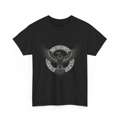 Viking Raven Circle Tee | Norse Knotwork Raven T-shirt