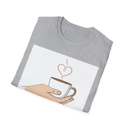 Enjoy Simple Things Coffee Cup T-Shirt | Minimalist Hand Illustration