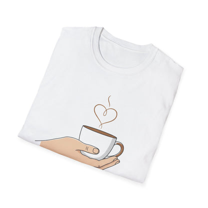 Enjoy Simple Things Coffee Cup T-Shirt | Minimalist Hand Illustration