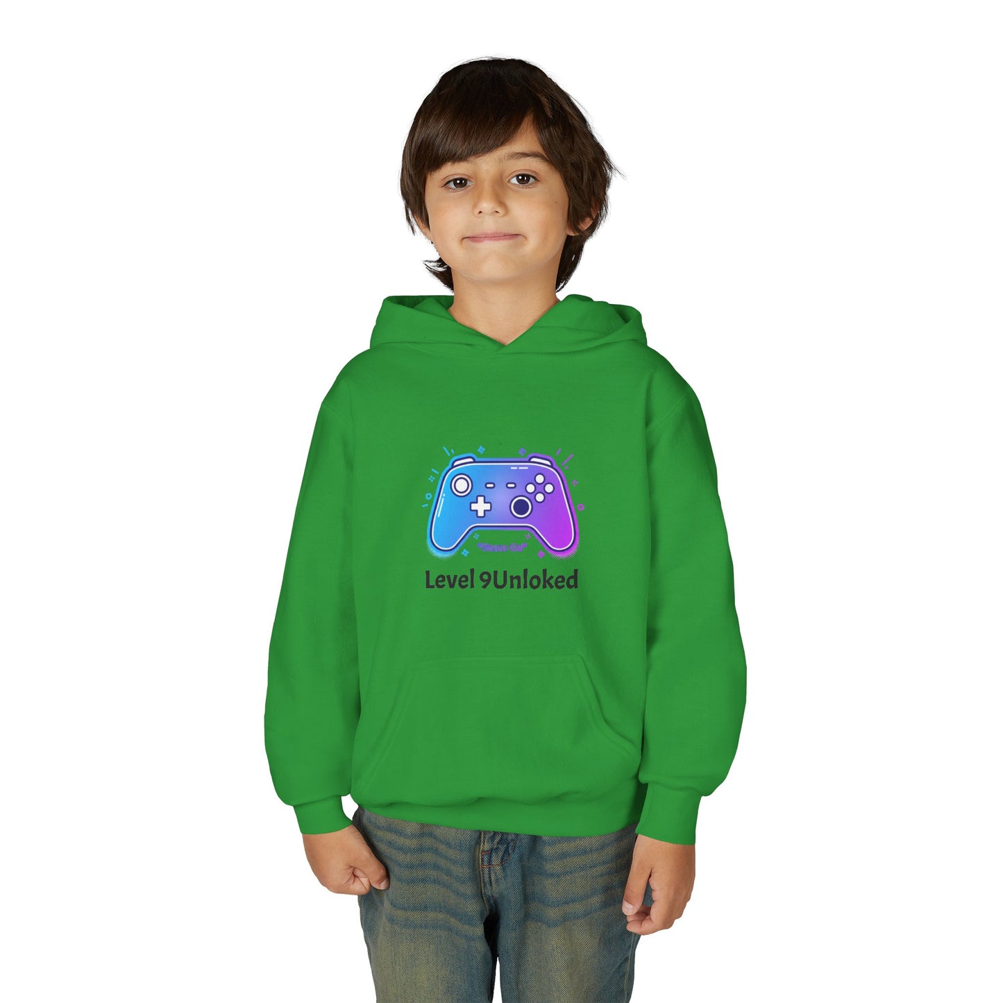 Level 9 Unlocked Video Game Controller Hoodie | Gamer Kids Sweatshirt