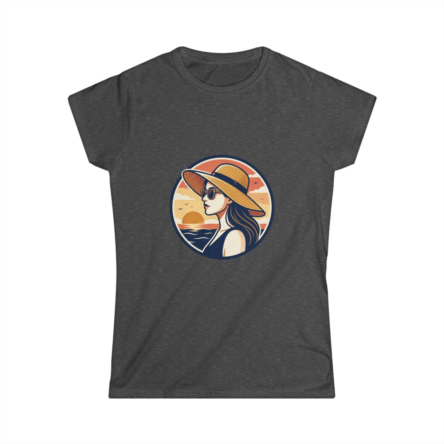 Sunset Beach Woman T-Shirt — Stylish Summer Graphic Tee