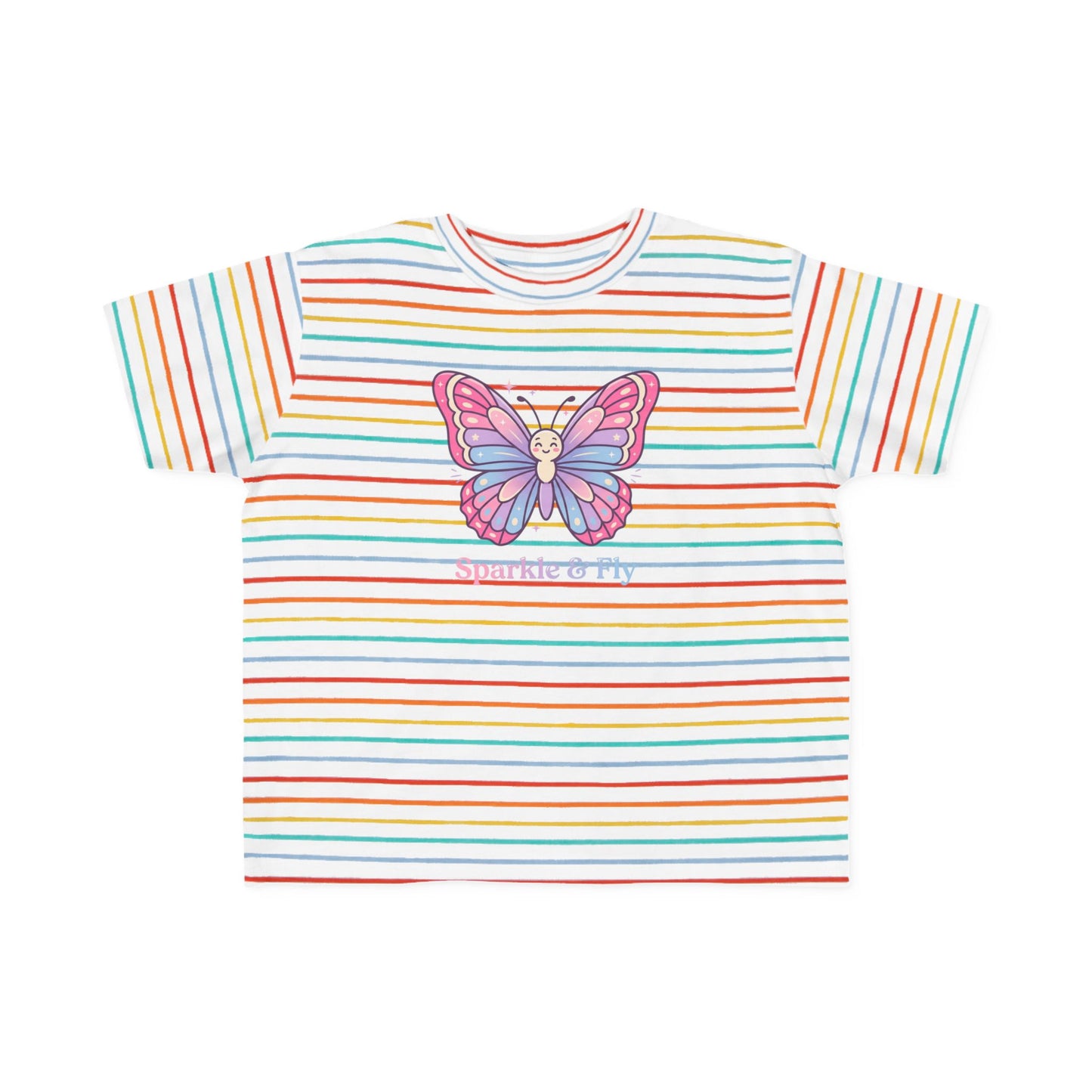 Sparkle & Fly Butterfly Toddler Tee | Pink Pastel Tricou Personalizat Copii Fluturaș Magic | 100% Bumbac Premium | Tricou Fetițe 2–6 Ani | Moale și Confortabil