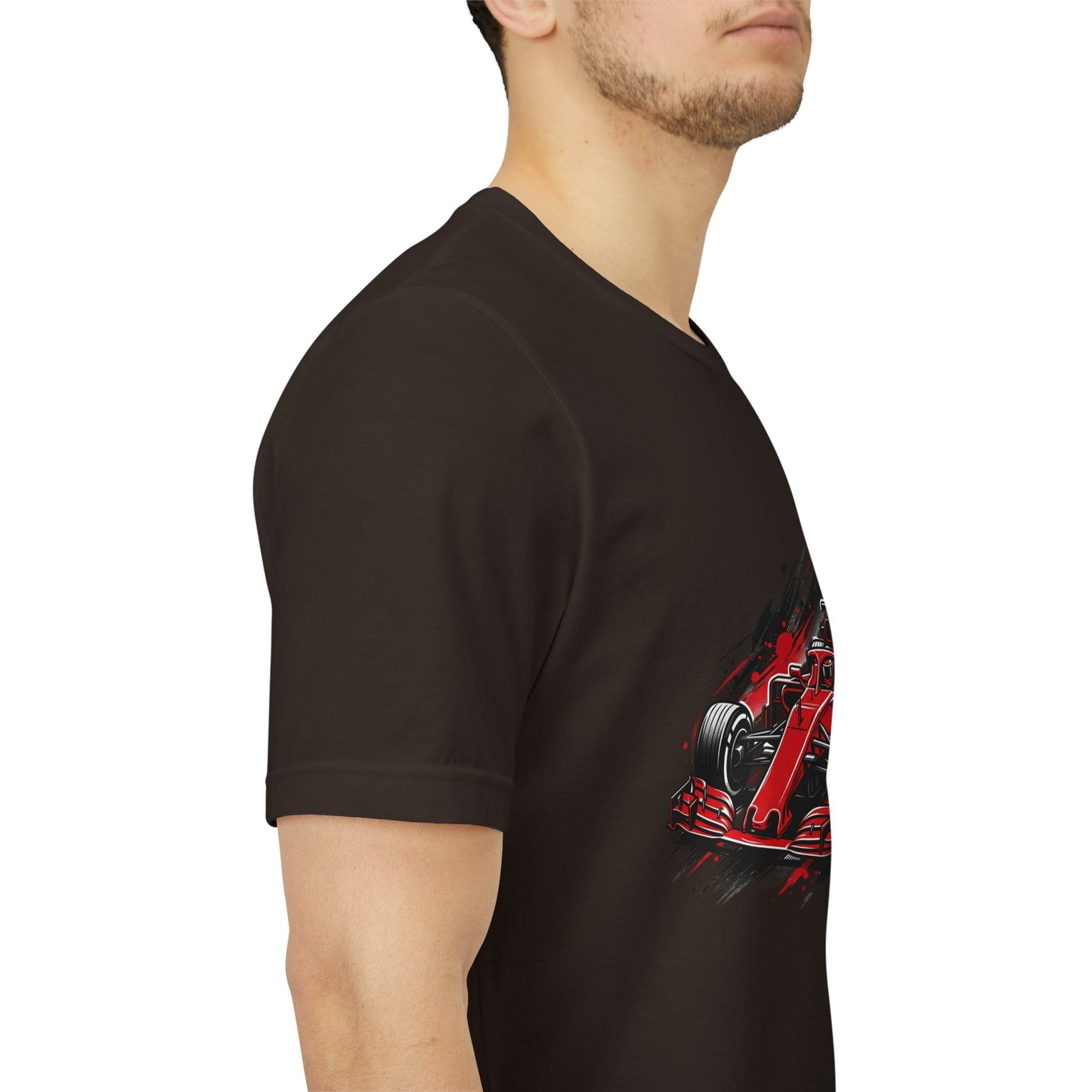Red Racing Formula Car tee | Race Car T-Tricou Personalizat Formula Racing Red Storm | Bella Canvas® 3001 100% Bumbac Premium Unisex