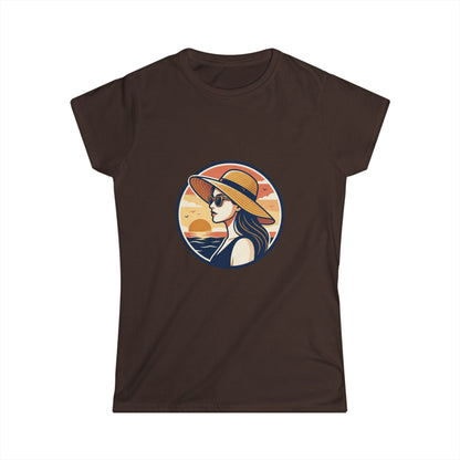 Sunset Beach Woman T-Shirt — Stylish Summer Graphic Tee