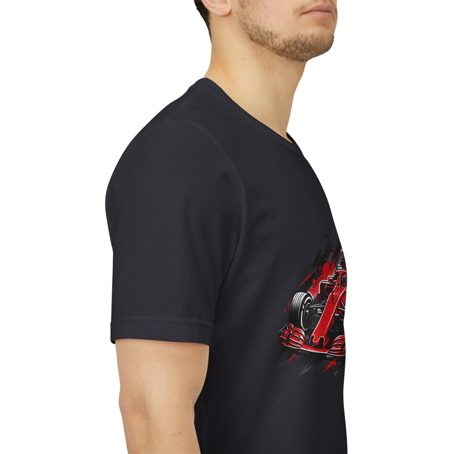 Red Racing Formula Car tee | Race Car T-Tricou Personalizat Formula Racing Red Storm | Bella Canvas® 3001 100% Bumbac Premium Unisex