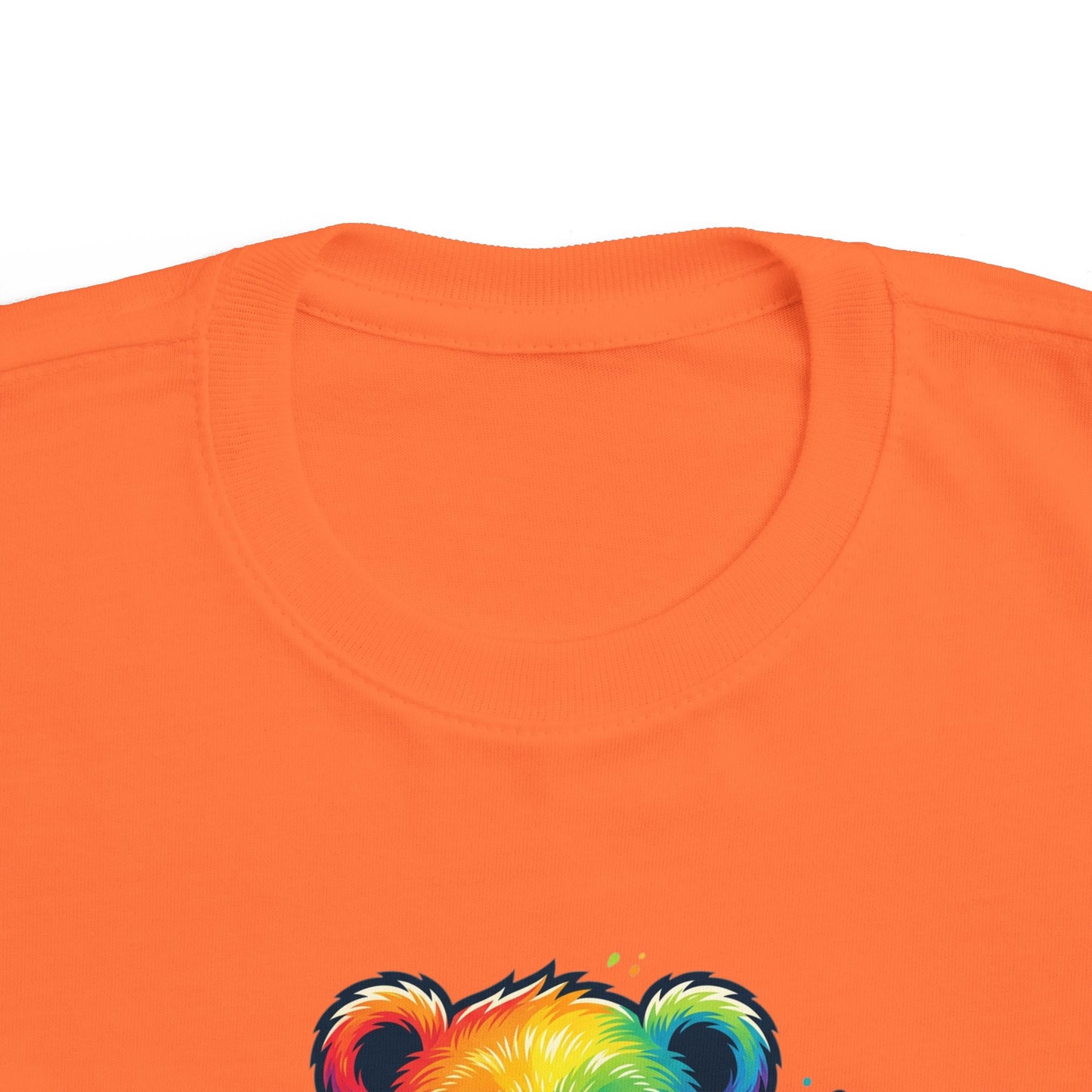Rainbow Watercolor Teddy Bear Toddler Tee | Cute Kids Tricou Personalizat Copii Ursuleț Colorat | 100% Bumbac Premium | Tricou Băieți 2–6 Ani | Print Expresiv