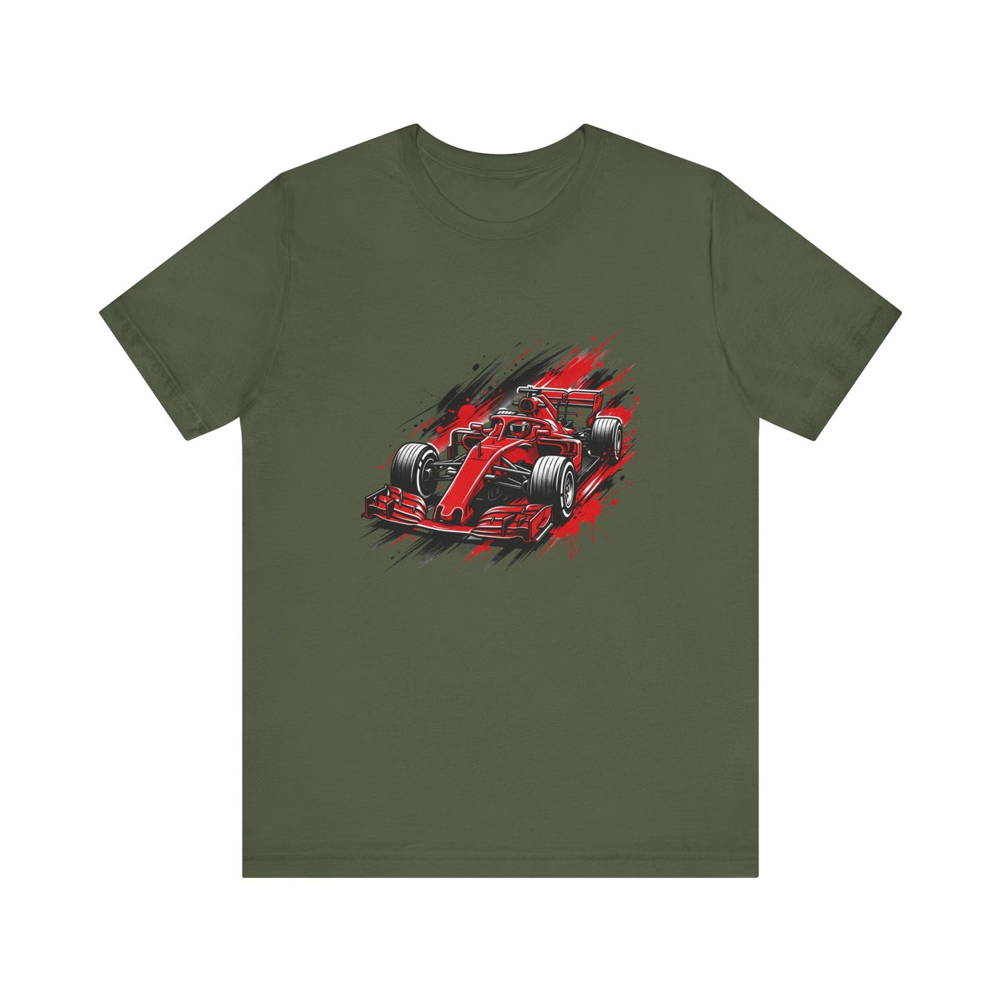 Red Racing Formula Car tee | Race Car T-Tricou Personalizat Formula Racing Red Storm | Bella Canvas® 3001 100% Bumbac Premium Unisex