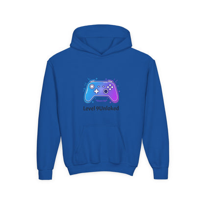 Level 9 Unlocked Video Game Controller Hoodie | Gamer Kids Sweatshirt