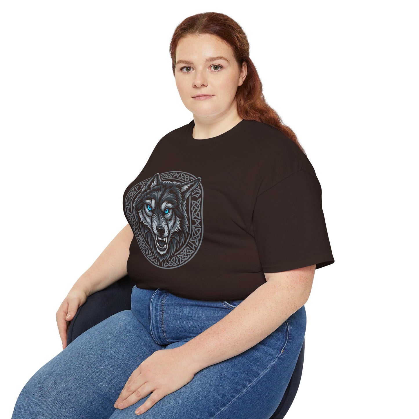 Tricou Lup Unisex Gildan 2000 – Wolf Design Shirt, Nordic Style Tee, Tricou Masculin Puternic, Cadou pentru Iubitori de Lupi