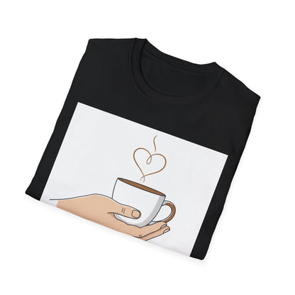Enjoy Simple Things Coffee Cup T-Shirt | Minimalist Hand Illustration