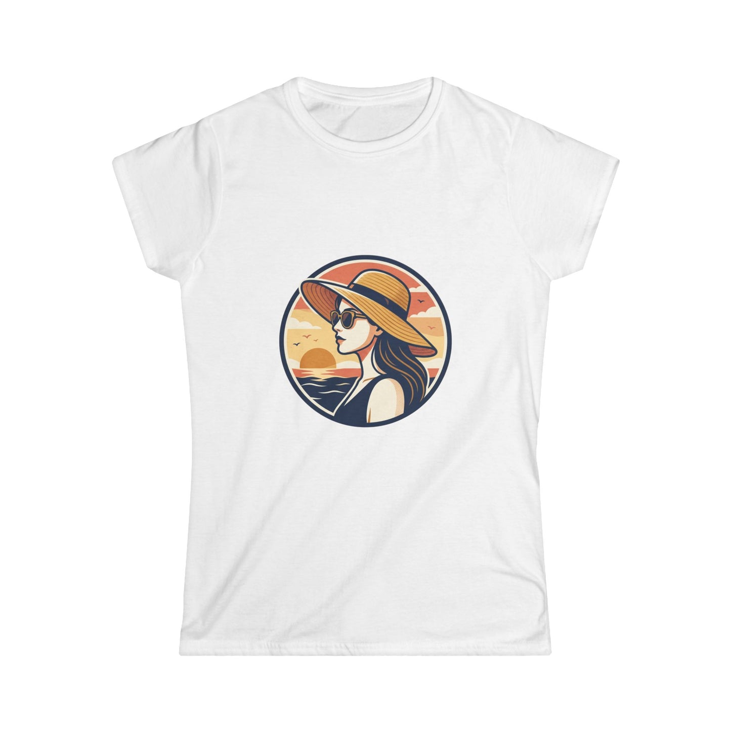 Sunset Beach Woman T-Shirt — Stylish Summer Graphic Tee