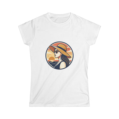 Sunset Beach Woman T-Shirt — Stylish Summer Graphic Tee