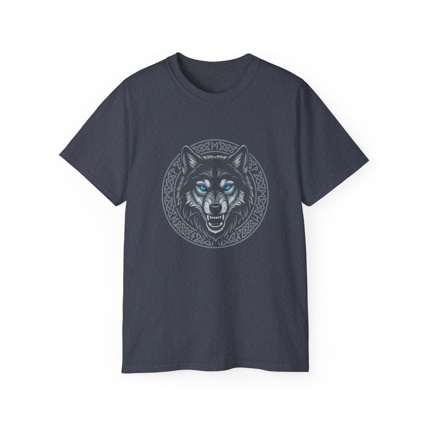 Tricou Lup Unisex Gildan 2000 – Wolf Design Shirt, Nordic Style Tee, Tricou Masculin Puternic, Cadou pentru Iubitori de Lupi