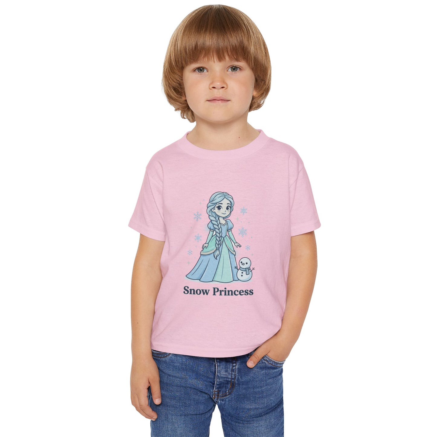 Snow Princess toddler T-shirt | Cute winter princess shirt, snowflake designTricou Copii „Snow Princess” – Bumbac 100% Eco, Design Magic de Iarnă, Confort Premium pentru Fetițe
