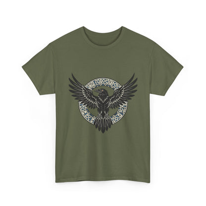 Viking Raven Circle Tee | Norse Knotwork Raven T-shirt