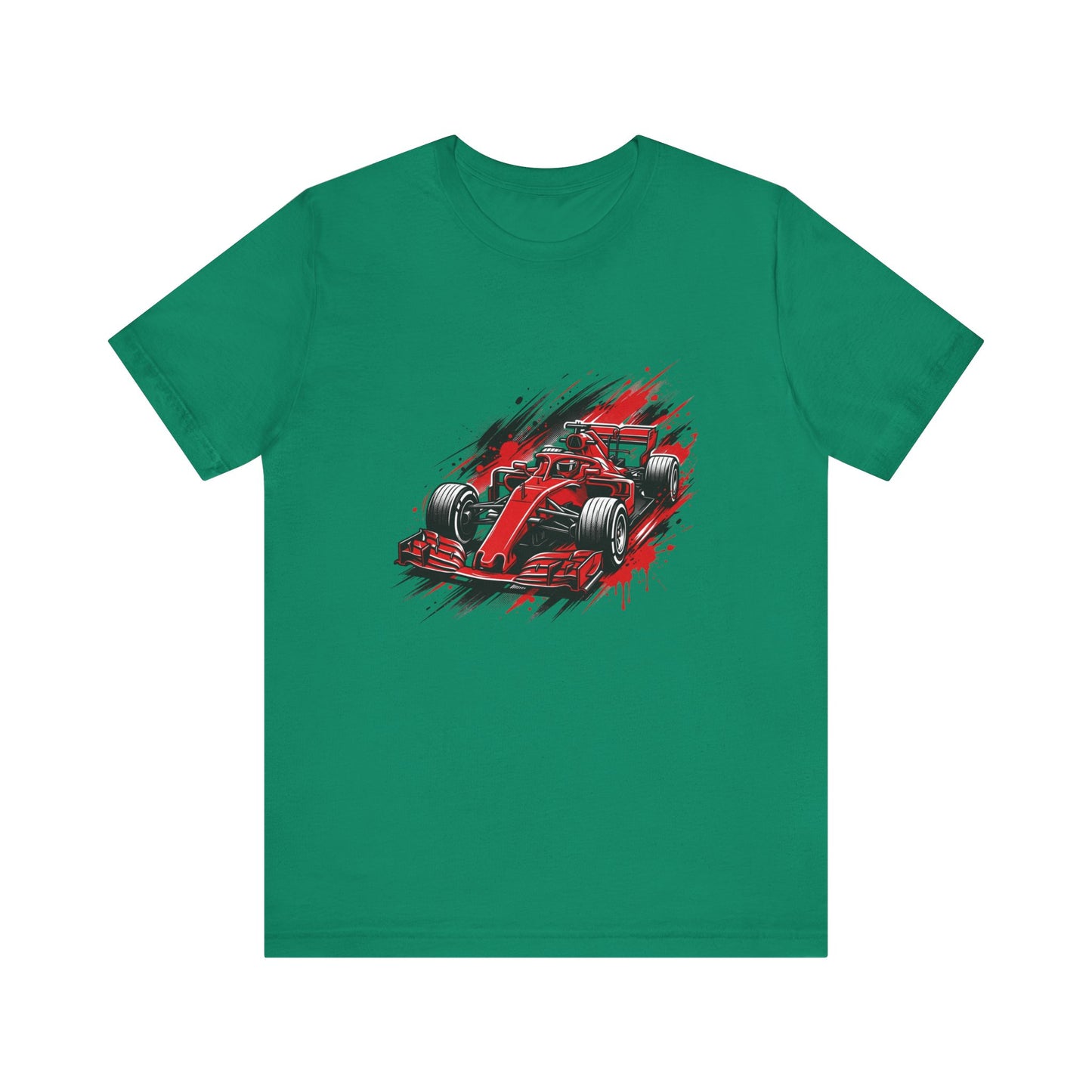 Red Racing Formula Car tee | Race Car T-Tricou Personalizat Formula Racing Red Storm | Bella Canvas® 3001 100% Bumbac Premium Unisex