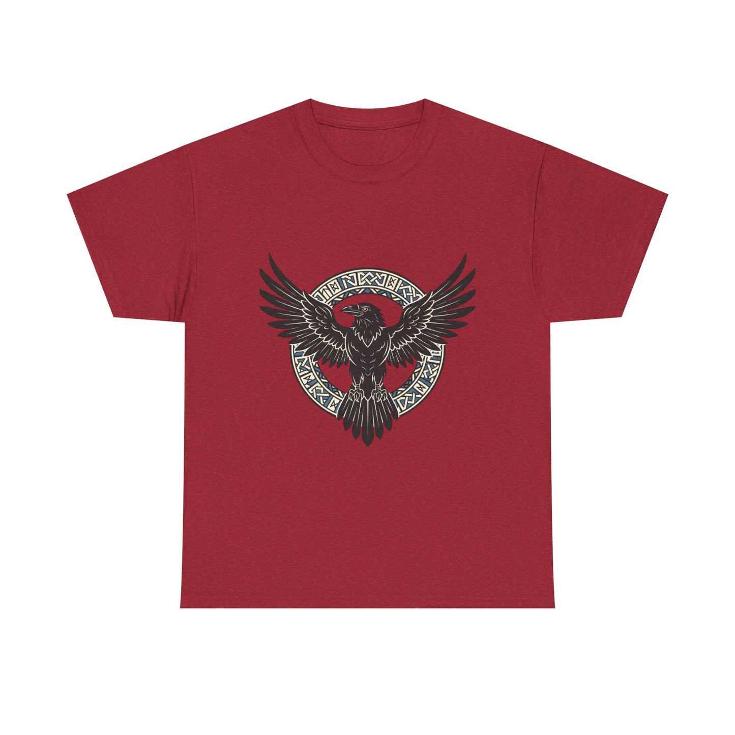 Viking Raven Circle Tee | Norse Knotwork Raven T-shirt