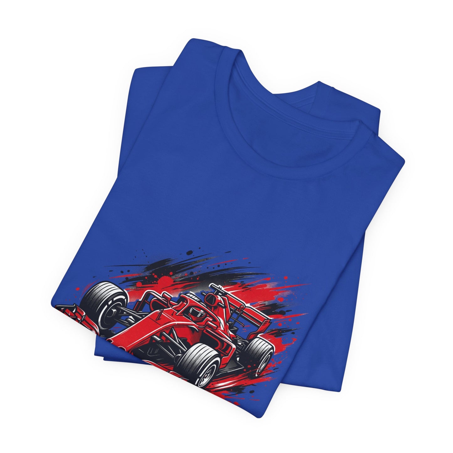 Red Racing Formula Car tee | Race Car T-Tricou Personalizat Formula Racing Red Storm | Bella Canvas® 3001 100% Bumbac Premium Unisex