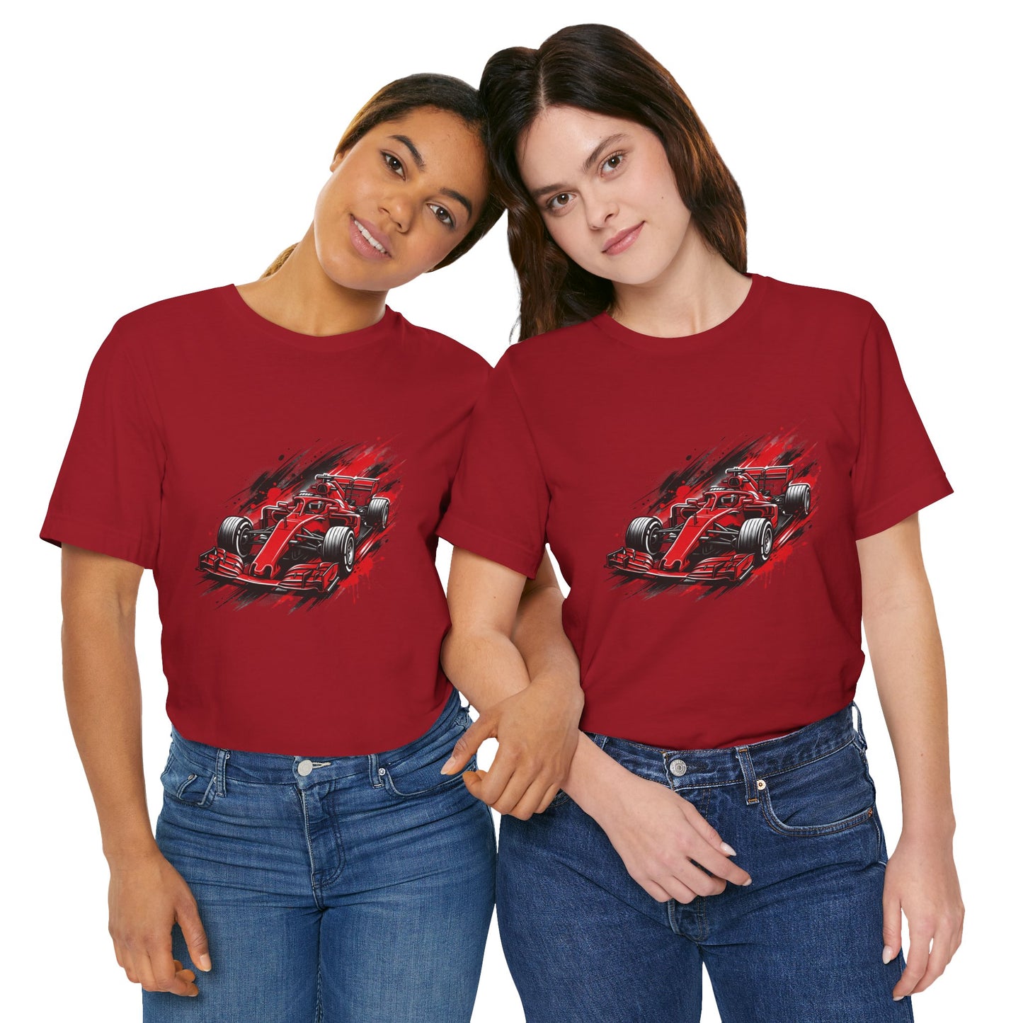 Red Racing Formula Car tee | Race Car T-Tricou Personalizat Formula Racing Red Storm | Bella Canvas® 3001 100% Bumbac Premium Unisex