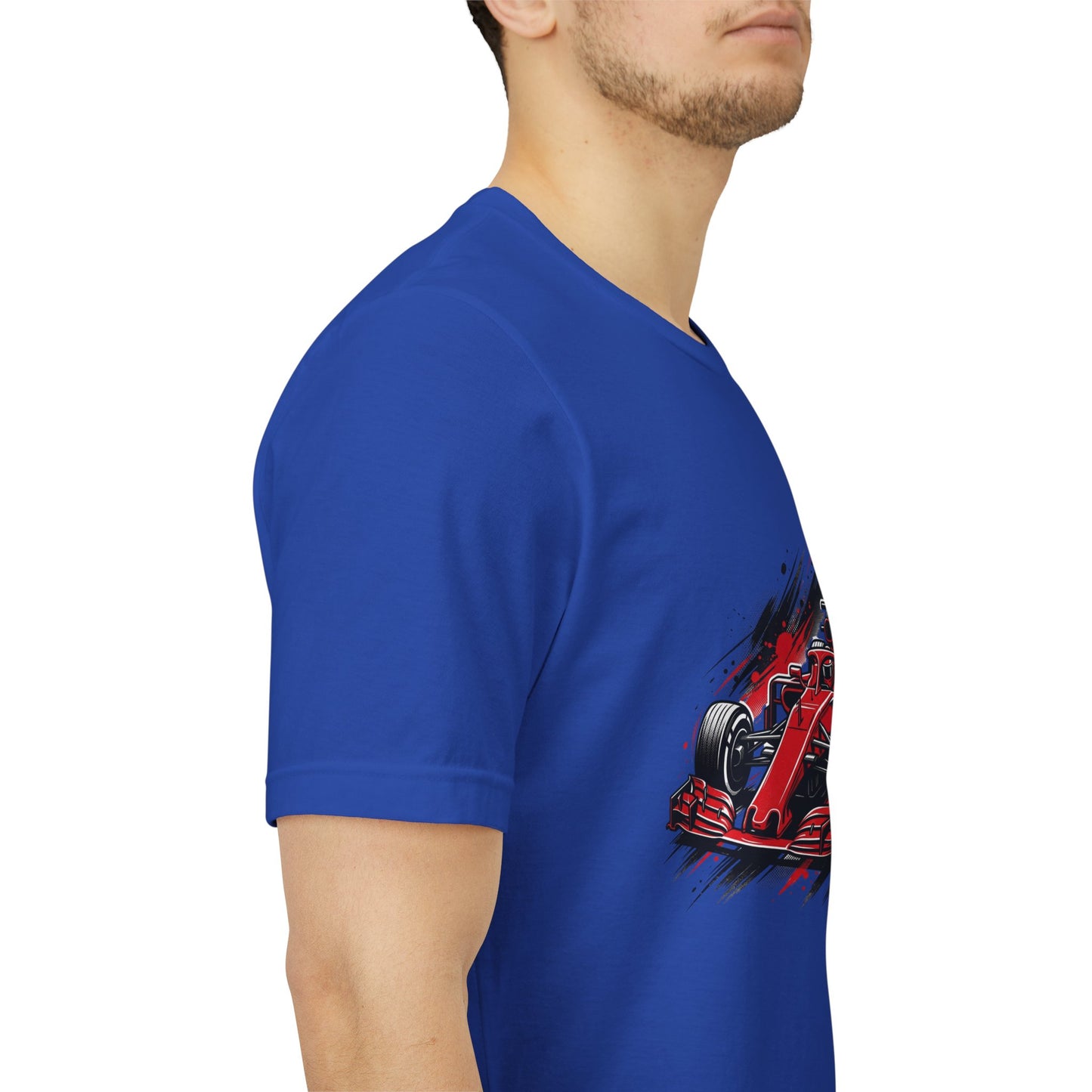 Red Racing Formula Car tee | Race Car T-Tricou Personalizat Formula Racing Red Storm | Bella Canvas® 3001 100% Bumbac Premium Unisex