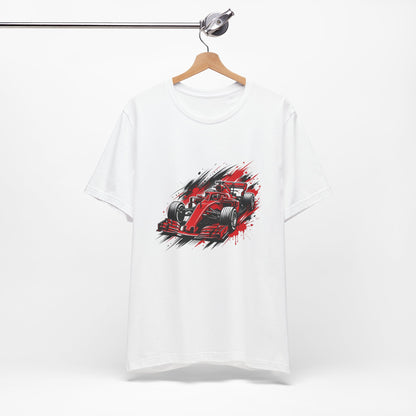 Red Racing Formula Car tee | Race Car T-Tricou Personalizat Formula Racing Red Storm | Bella Canvas® 3001 100% Bumbac Premium Unisex