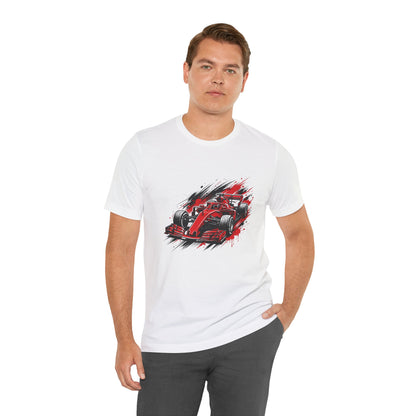 Red Racing Formula Car tee | Race Car T-Tricou Personalizat Formula Racing Red Storm | Bella Canvas® 3001 100% Bumbac Premium Unisex