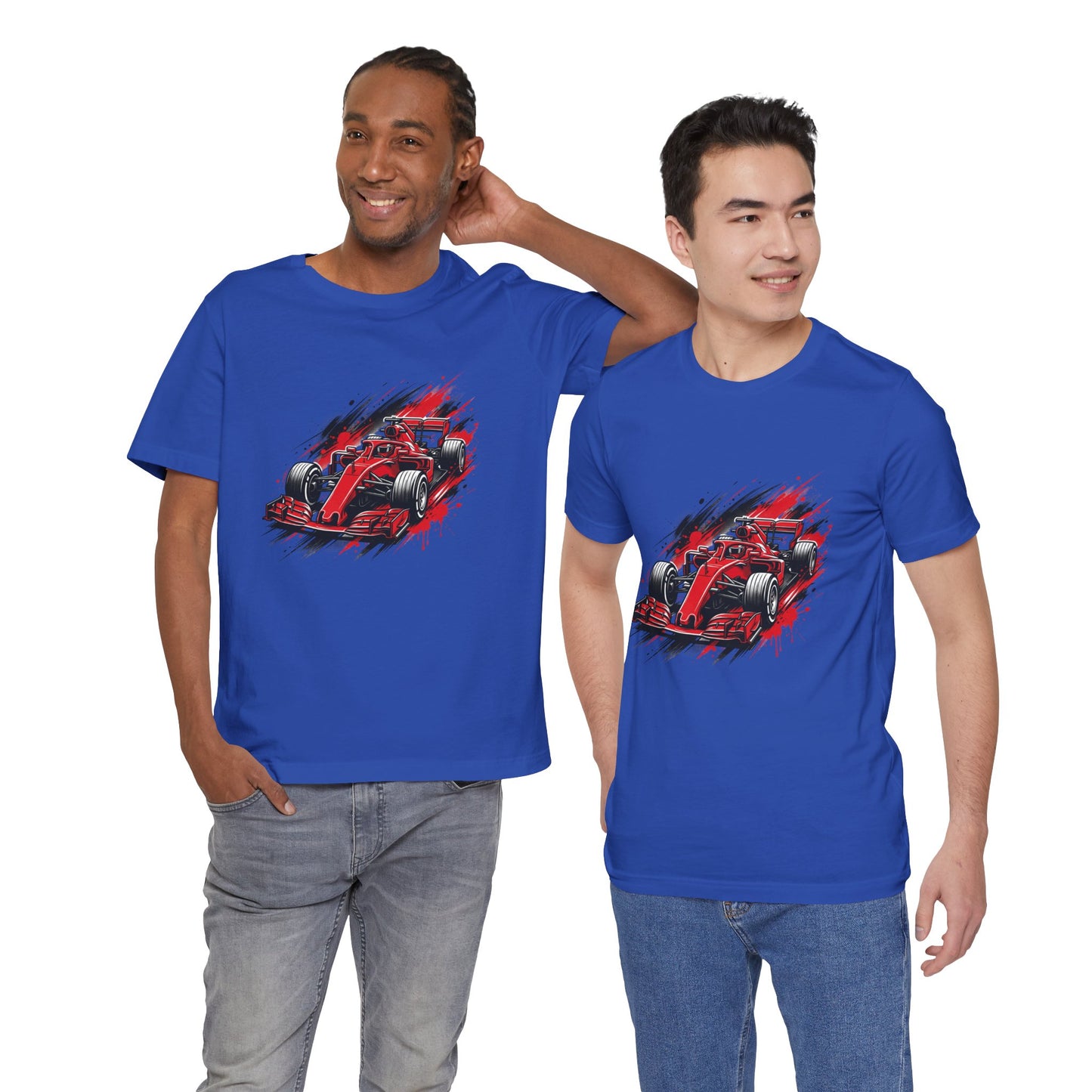 Red Racing Formula Car tee | Race Car T-Tricou Personalizat Formula Racing Red Storm | Bella Canvas® 3001 100% Bumbac Premium Unisex