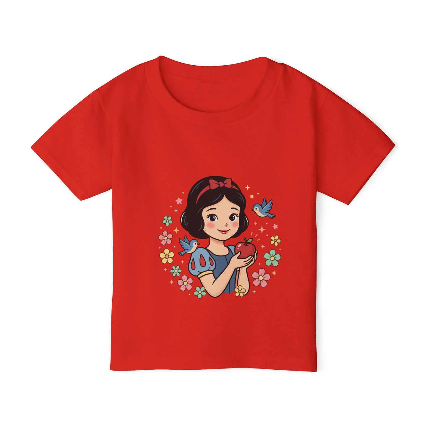 Princess Girl Holding Apple toddler T-shirt | Cute Fairy Tale CharacterTricou Copii Premium 100% Bumbac – Confortabil, Colorat & Perfect pentru Personalizare