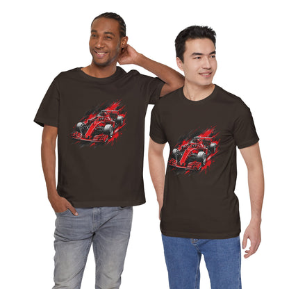Red Racing Formula Car tee | Race Car T-Tricou Personalizat Formula Racing Red Storm | Bella Canvas® 3001 100% Bumbac Premium Unisex