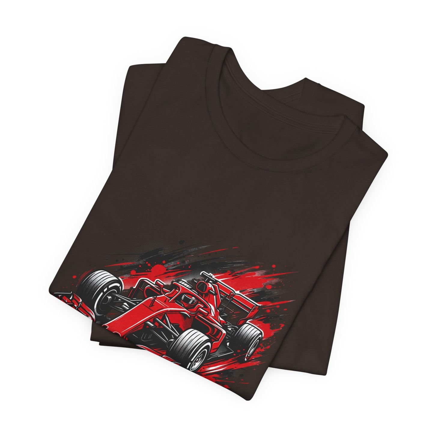 Red Racing Formula Car tee | Race Car T-Tricou Personalizat Formula Racing Red Storm | Bella Canvas® 3001 100% Bumbac Premium Unisex